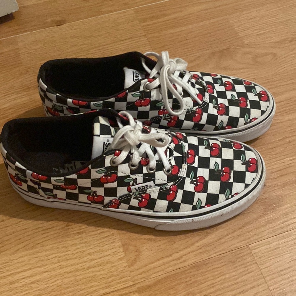 Red cherry womens vans